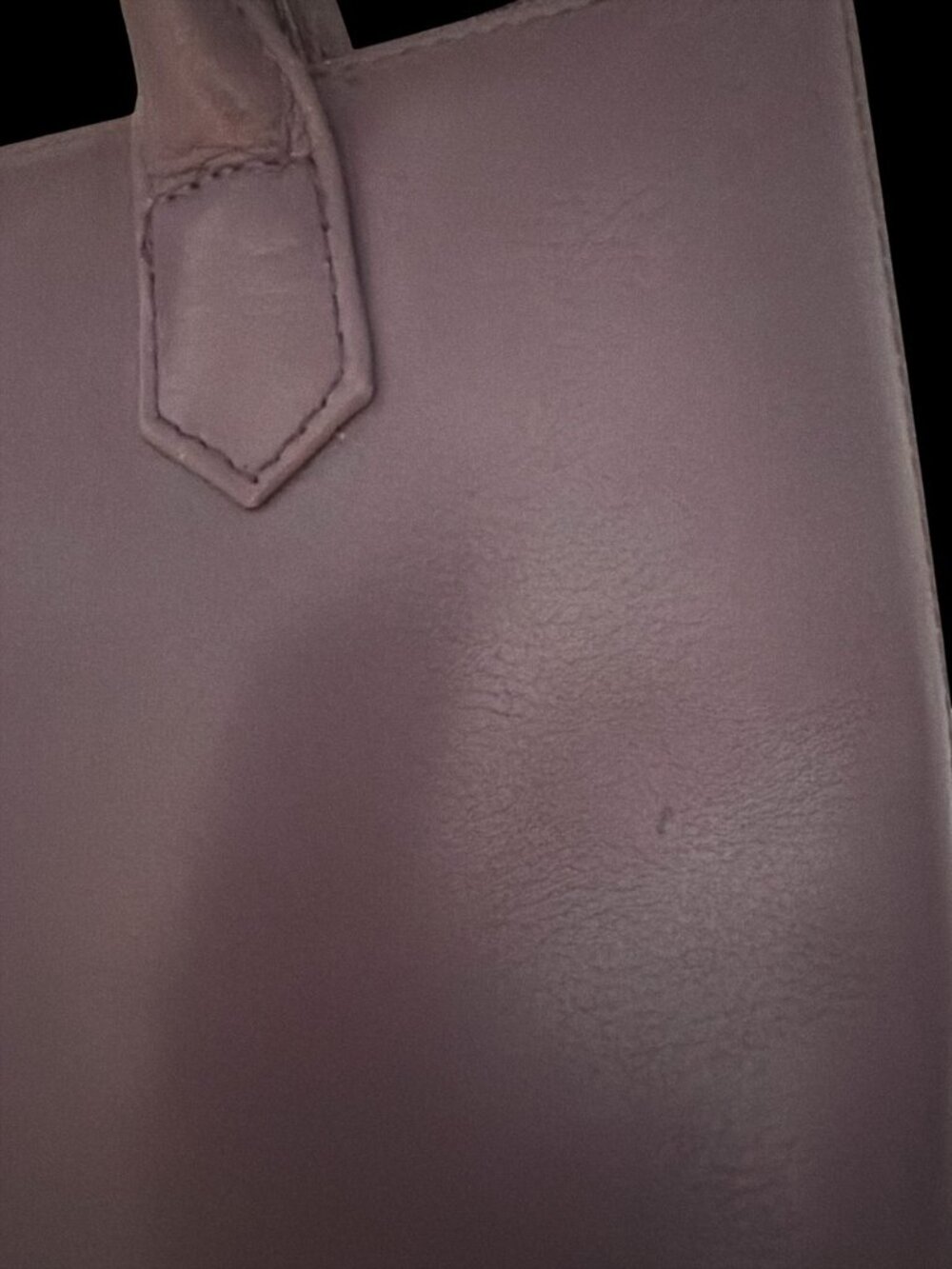 VTG Hobo East West Shoulder Bag Mauve Purple Leather 2-Handle Handbag Y2K Spring - Picture 8 of 8